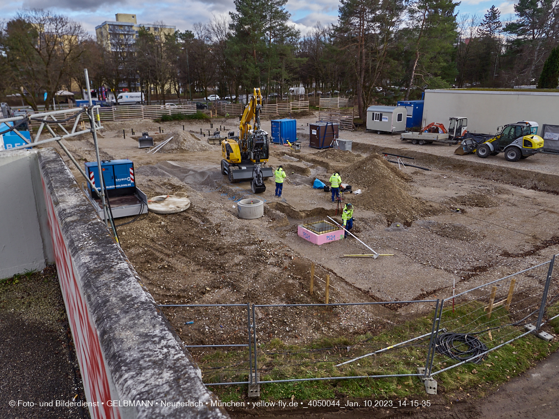 10.01.2023 - Baustelle an der Quiddestraße Haus für Kinder in Neuperlach